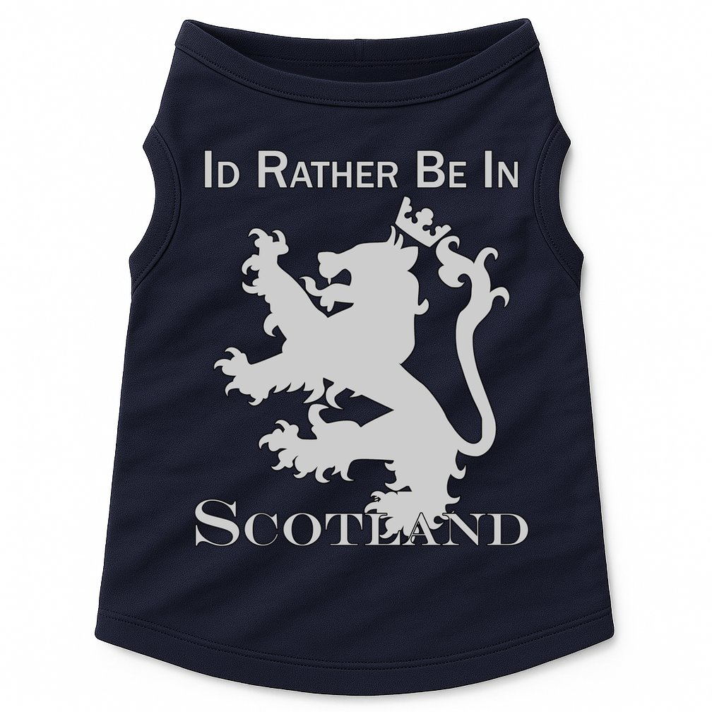 Id Rather Be In Scotland Doggie Tank