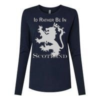 Id Rather Be In Scotland Womens Cotton Relaxed Long Sleeve T-Shirt