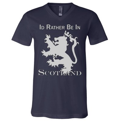 Id Rather Be In Scotland V-Neck T-Shirt