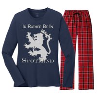 Id Rather Be In Scotland Women's Long Sleeve Flannel Pajama Set 