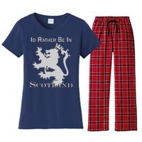 Id Rather Be In Scotland Women's Flannel Pajama Set