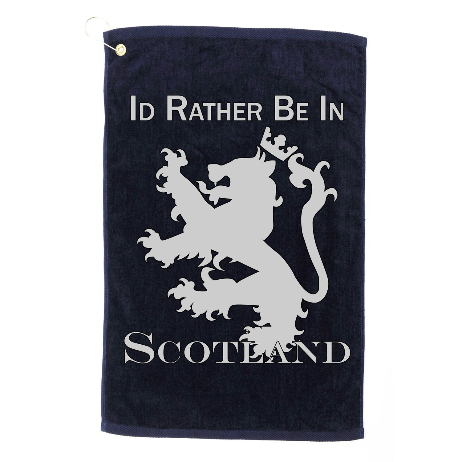 Id Rather Be In Scotland Golf Towel