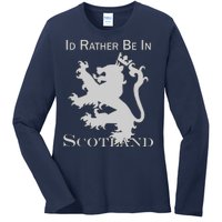 Id Rather Be In Scotland Ladies Long Sleeve Shirt