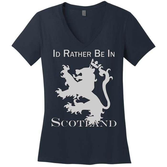 Id Rather Be In Scotland Women's V-Neck T-Shirt