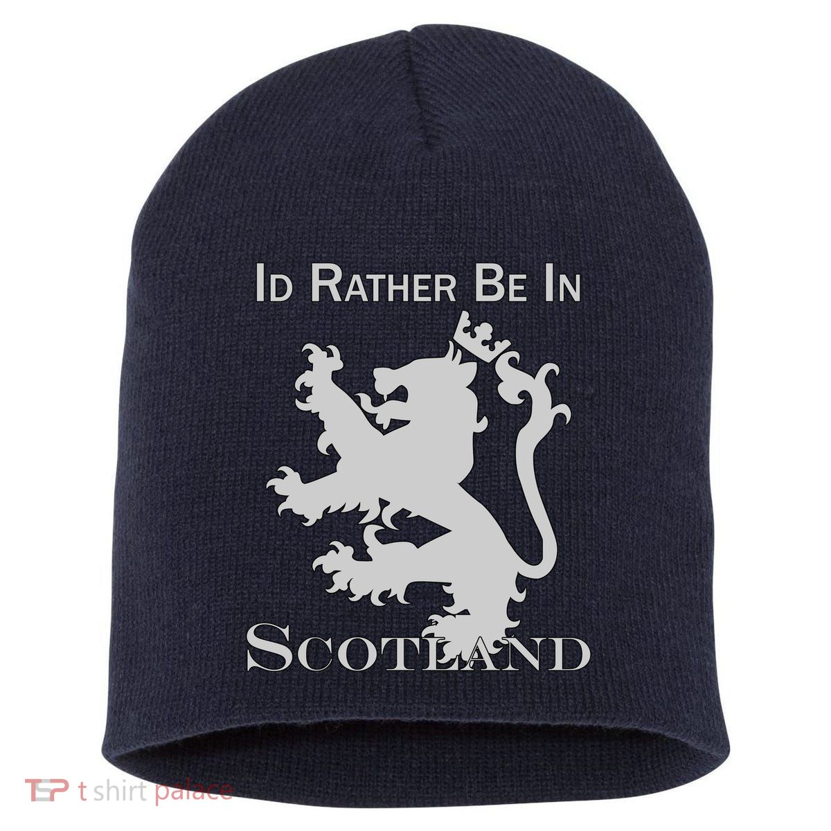 Id Rather Be In Scotland Short Acrylic Beanie