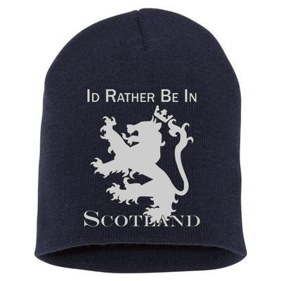 Id Rather Be In Scotland Short Acrylic Beanie