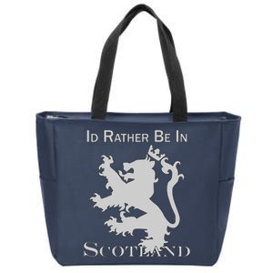 Id Rather Be In Scotland Zip Tote Bag