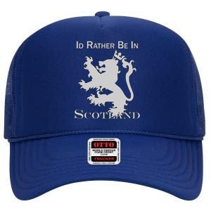 Id Rather Be In Scotland High Crown Mesh Back Trucker Hat