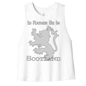 Id Rather Be In Scotland Women's Racerback Cropped Tank