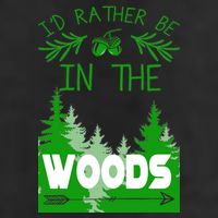 I'd Rather Be In The Woods Funny Hiking 25L Jumbo Tote