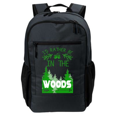 I'd Rather Be In The Woods Funny Hiking Daily Commute Backpack