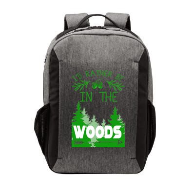 I'd Rather Be In The Woods Funny Hiking Vector Backpack