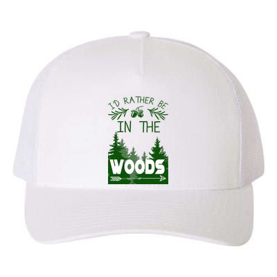 I'd Rather Be In The Woods Funny Hiking Yupoong Adult 5-Panel Trucker Hat