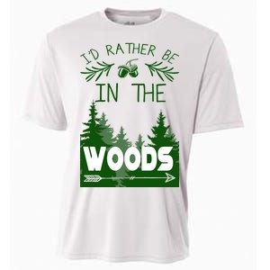 I'd Rather Be In The Woods Funny Hiking Cooling Performance Crew T-Shirt