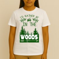 I'd Rather Be In The Woods Funny Hiking T-Shirt