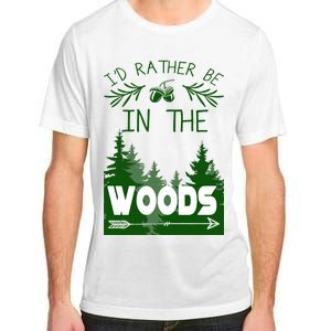 I'd Rather Be In The Woods Funny Hiking Adult ChromaSoft Performance T-Shirt