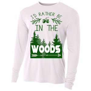 I'd Rather Be In The Woods Funny Hiking Cooling Performance Long Sleeve Crew