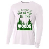 I'd Rather Be In The Woods Funny Hiking Cooling Performance Long Sleeve Crew