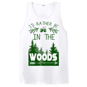 I'd Rather Be In The Woods Funny Hiking PosiCharge Competitor Tank