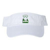 I'd Rather Be In The Woods Funny Hiking Valucap Bio-Washed Visor