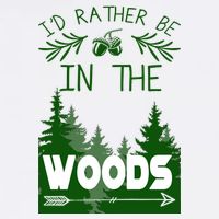 I'd Rather Be In The Woods Funny Hiking Women's V-Neck T-Shirt