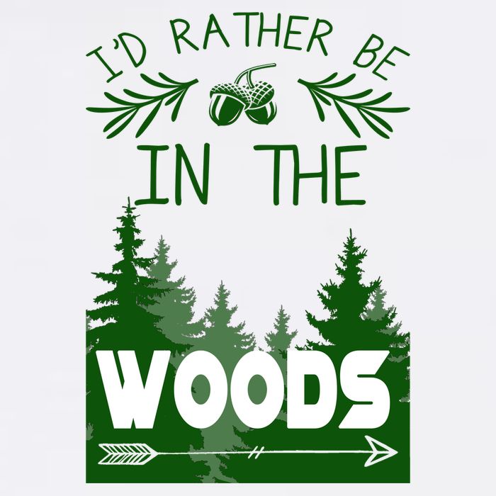 I'd Rather Be In The Woods Funny Hiking Women's V-Neck T-Shirt