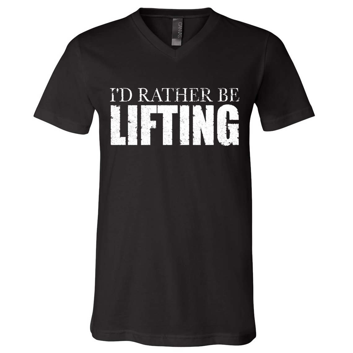 I'd Rather Be Lifting Funny Workout Gym V-Neck T-Shirt