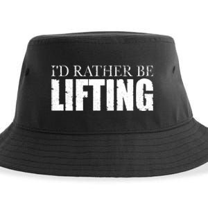 I'd Rather Be Lifting Funny Workout Gym Sustainable Bucket Hat