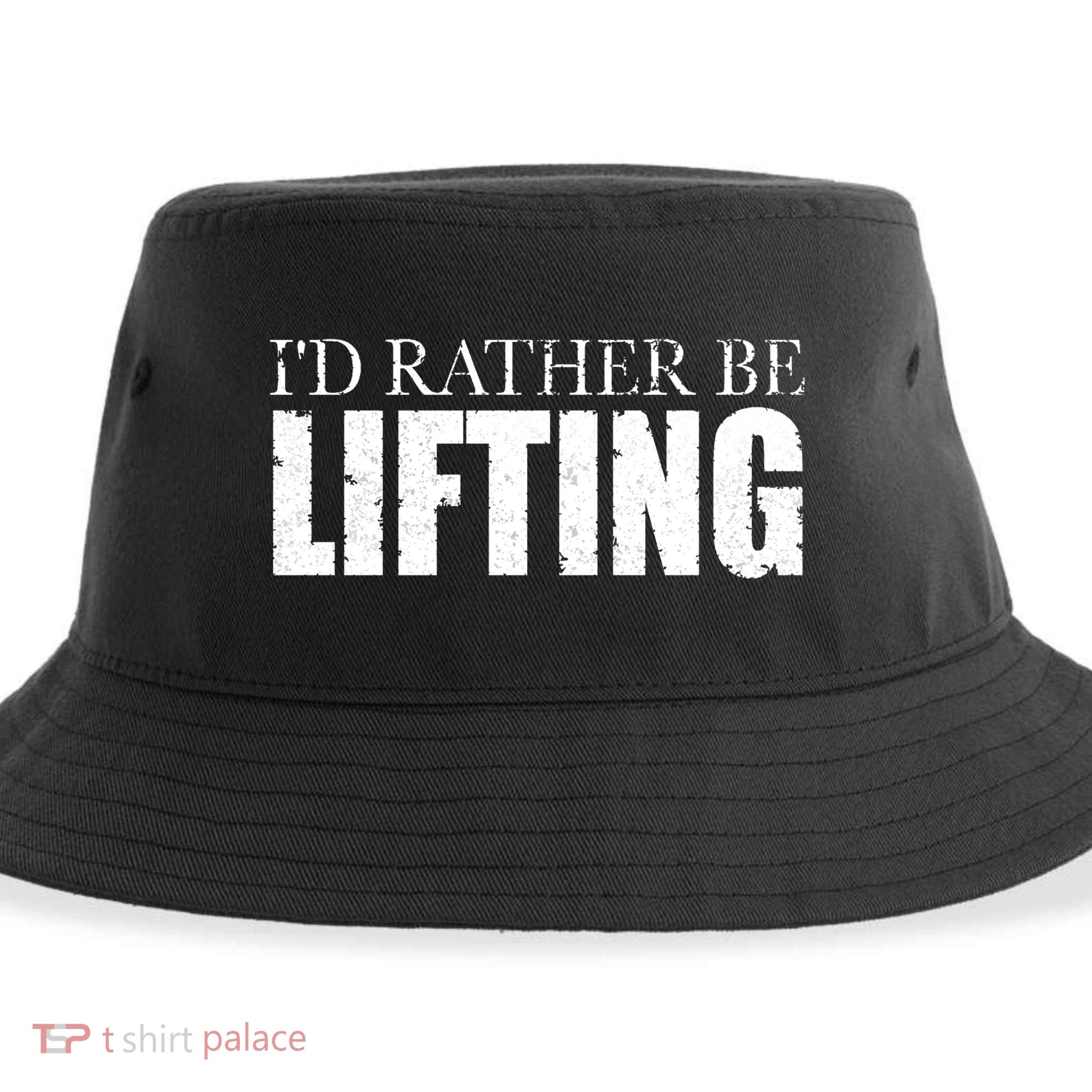 I'd Rather Be Lifting Funny Workout Gym Sustainable Bucket Hat
