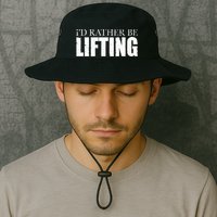 I'd Rather Be Lifting Funny Workout Gym Bucket Hat