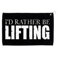 I'd Rather Be Lifting Funny Workout Gym Grommeted Golf Towel