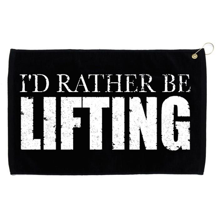 I'd Rather Be Lifting Funny Workout Gym Grommeted Golf Towel