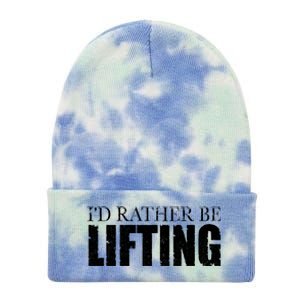 I'd Rather Be Lifting Funny Workout Gym Tie Dye 12in Knit Beanie