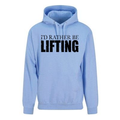 I'd Rather Be Lifting Funny Workout Gym Unisex Surf Hoodie