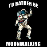 I'd Rather Be Moonwalking  Women's Perfect Tri Rocker Tank