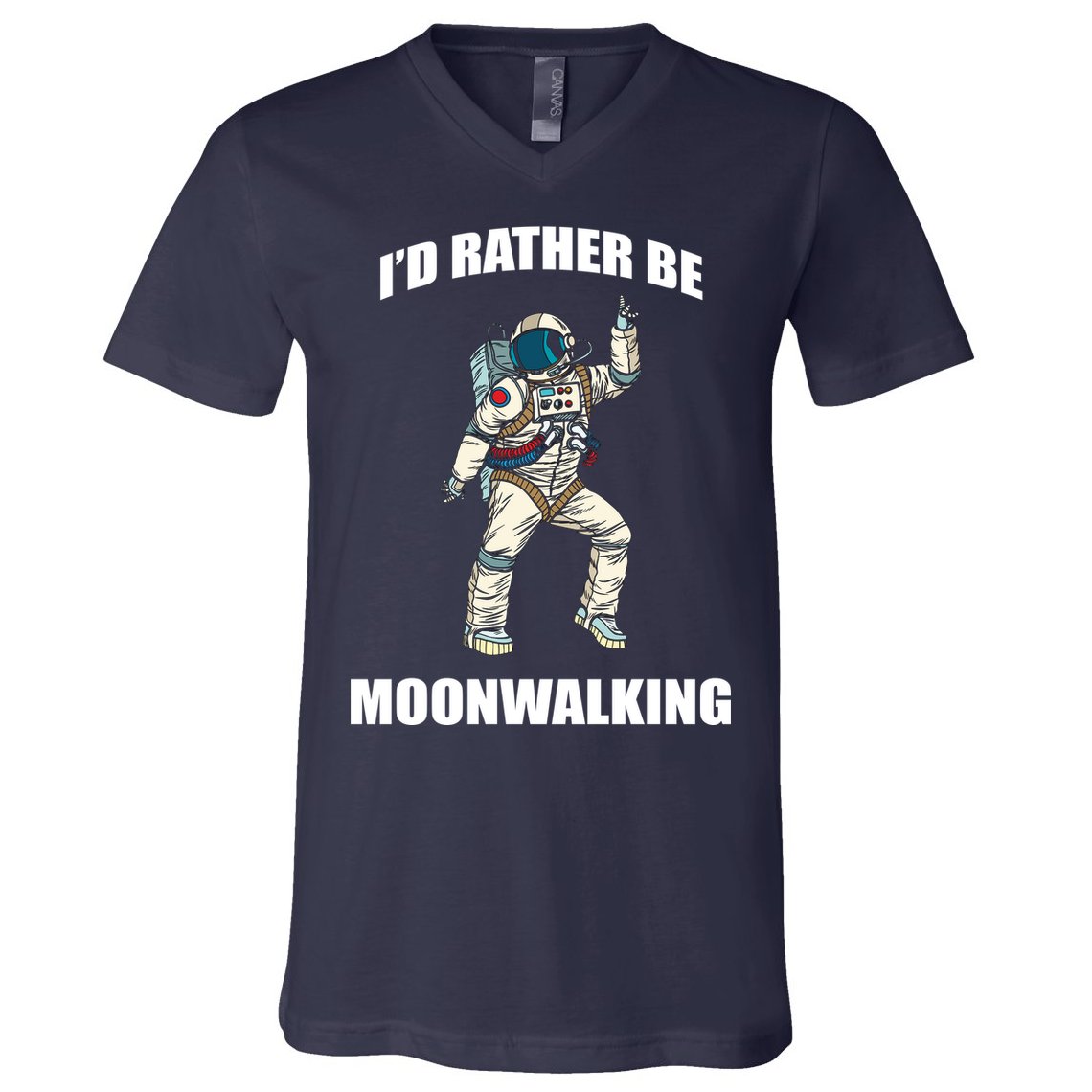 I'd Rather Be Moonwalking  V-Neck T-Shirt
