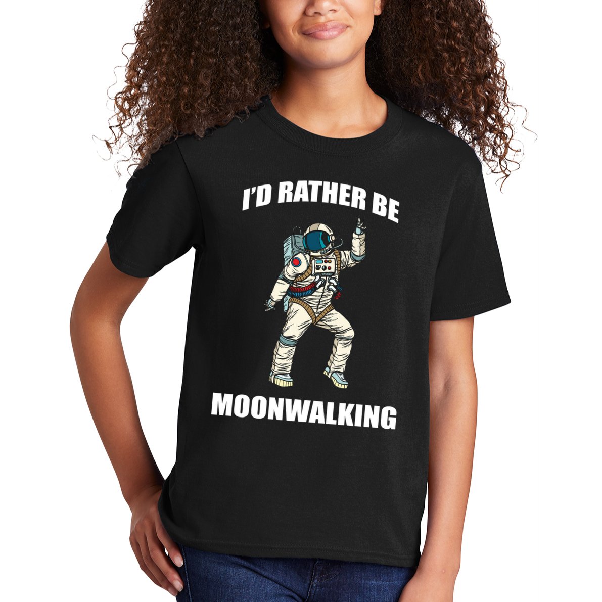 I'd Rather Be Moonwalking  Kids T-Shirt
