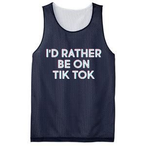 I'd Rather Be On Tik Tok Mesh Reversible Basketball Jersey Tank