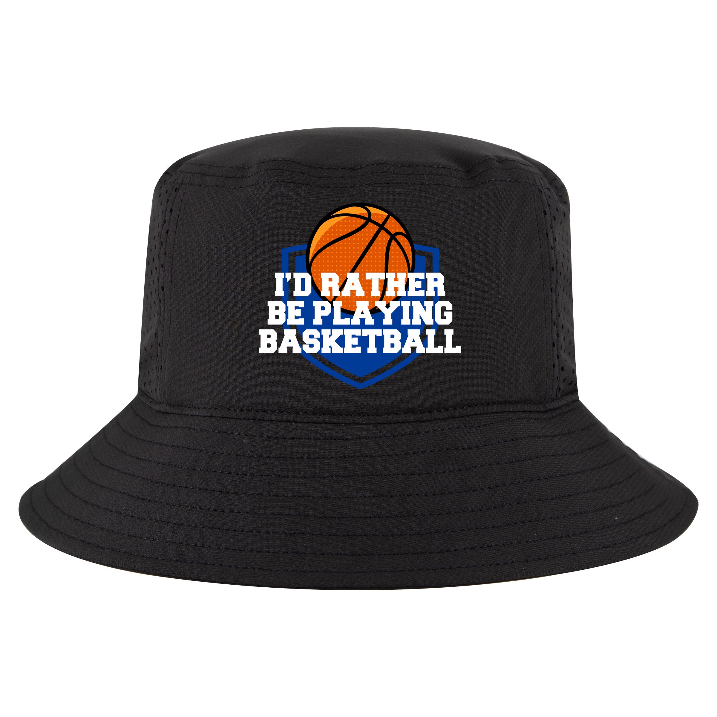 I'd Rather Be Playing Basketball Cool Comfort Performance Bucket Hat