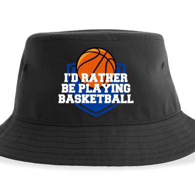 I'd Rather Be Playing Basketball Sustainable Bucket Hat