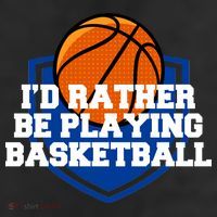 I'd Rather Be Playing Basketball 11oz C Handle Ceramic Mug