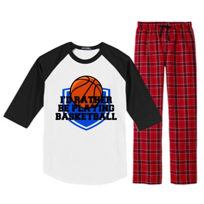 I'd Rather Be Playing Basketball Raglan Sleeve Pajama Set