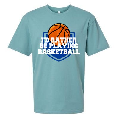 I'd Rather Be Playing Basketball Sueded Cloud Jersey T-Shirt