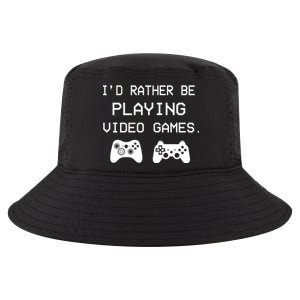 I'd Rather Be Playing Video Games Cool Comfort Performance Bucket Hat