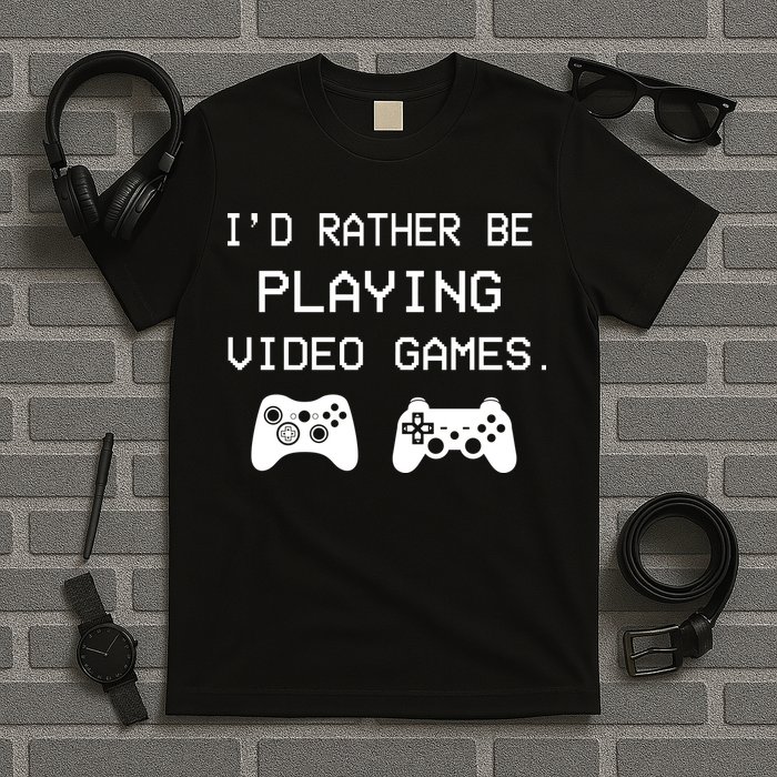 I'd Rather Be Playing Video Games T-Shirt