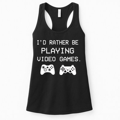 I'd Rather Be Playing Video Games Womens Tank Top