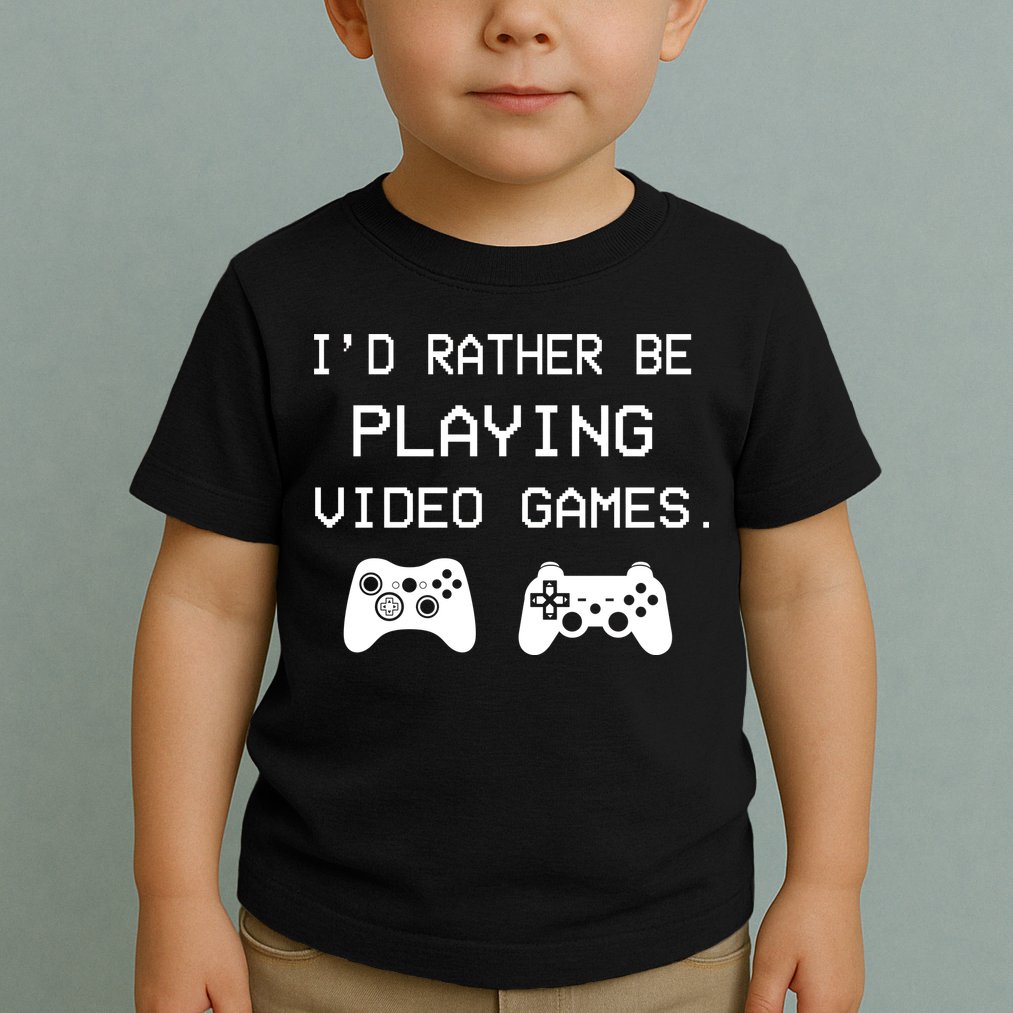 I'd Rather Be Playing Video Games Toddler T-Shirt