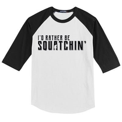 I'd Rather be Squatchin Kids Colorblock Raglan Jersey