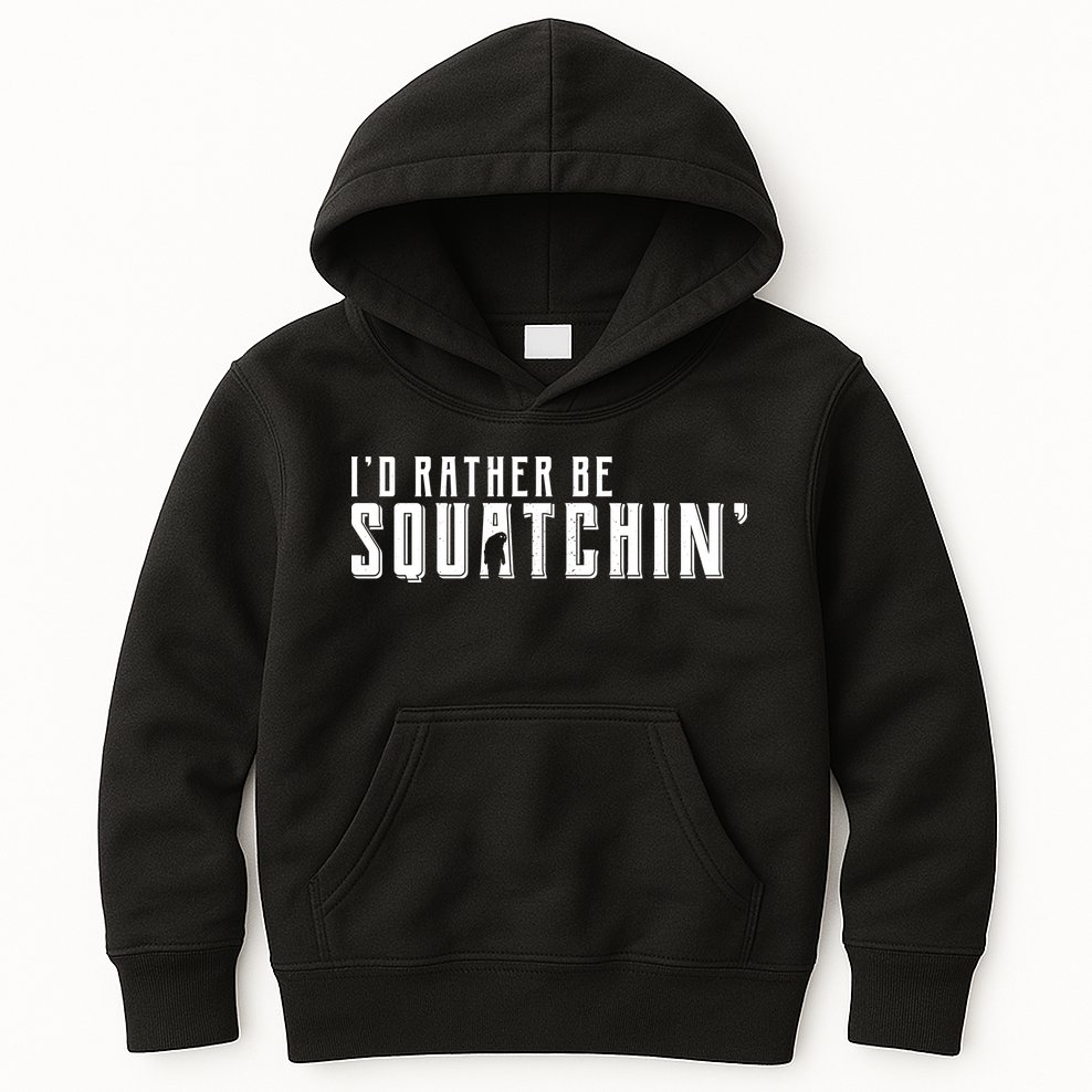 I'd Rather be Squatchin Kids Hoodie