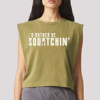 I'd Rather be Squatchin Garment-Dyed Women's Muscle Tee